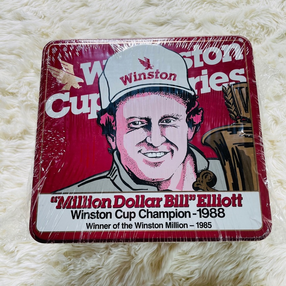 Vintage Bill Elliott Winston Cup Champion Tin NEW - Picture 1 of 3